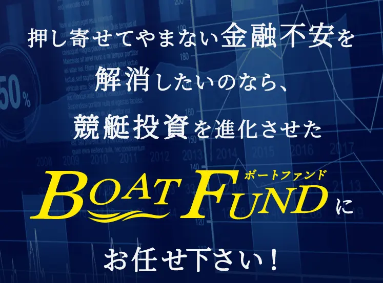 検証の結果、悪徳競艇予想サイトとして認定された競艇予想サイトのBOAT FUND（ボートファンド）の謳い文句