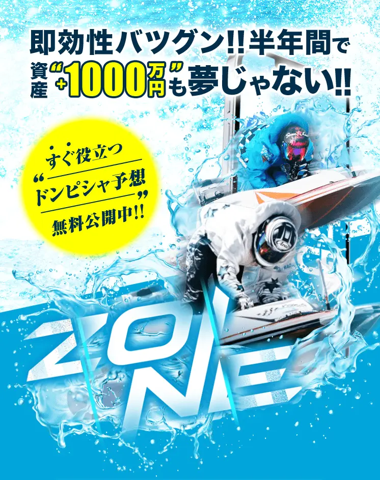 検証の結果、悪徳競艇予想サイトとして認定された競艇予想サイトの「ZONE」のトップ